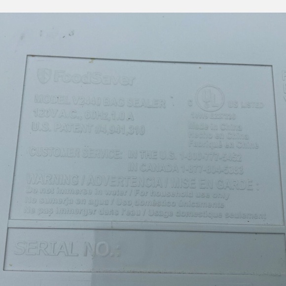 Food Saver Advanced Design Food Sealer Vacuum Sealer V2440 Original Box - Picture 6 of 11